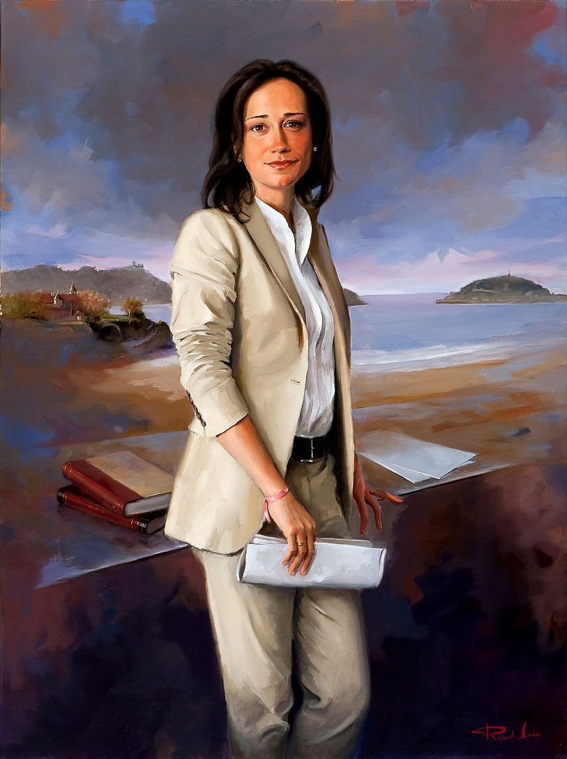 Retrato de Dña. Rafaela Romero. Presidenta de las Juntas Generales de Guipúzcoa